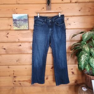 34 Heritage 💙 Charisma Comfort Rise Classic Dark Stretch Denim Blue Jean 33 X27